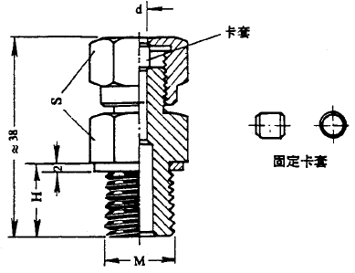 化工用熱電偶,、熱電阻固定卡套螺紋圖片尺寸