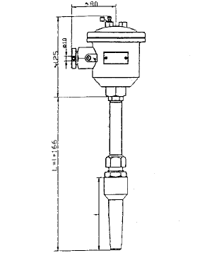 WRN-740化工用錐形套管隔爆熱電偶安裝圖片