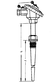 WZP-631固定螺紋錐形套管熱電阻安裝圖片