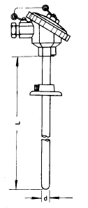 WRP-331活動(dòng)法蘭裝配式熱電偶安裝圖片