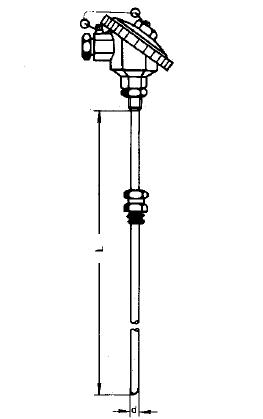 WRCK-232固定卡套螺紋鎧裝熱電偶安裝圖片