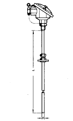 WRCK-421固定卡套法蘭鎧裝熱電偶安裝圖片