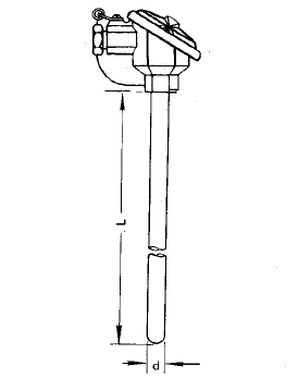 WZP-120無固定防濺式熱電阻安裝圖片