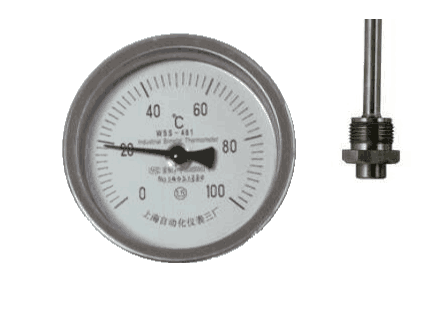 WSS-451可動(dòng)外螺紋軸向抽芯式雙金屬溫度計(jì)
